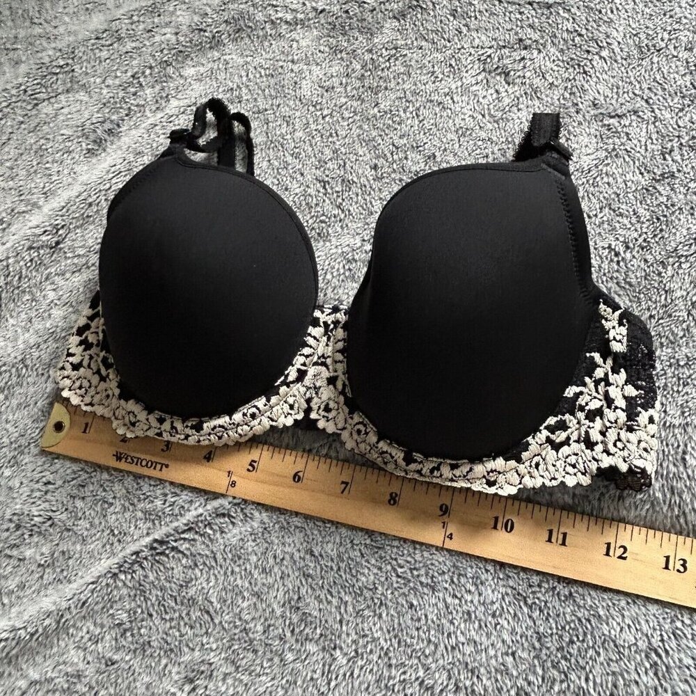 Wacoal Womens Bra 34C Black Embroidered Lace Adjustable Strap Whimsigoth 17140 - Picture 8 of 9